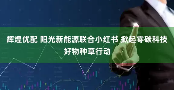 辉煌优配 阳光新能源联合小红书 掀起零碳科技好物种草行动